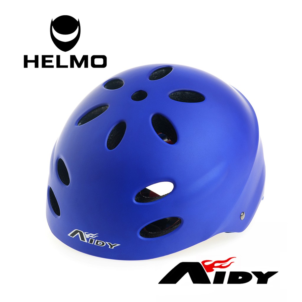 blue bike helmet