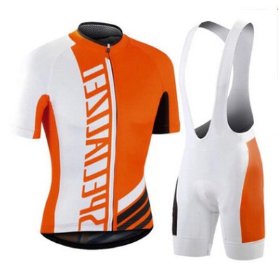 orange short sleeve cycling jersey