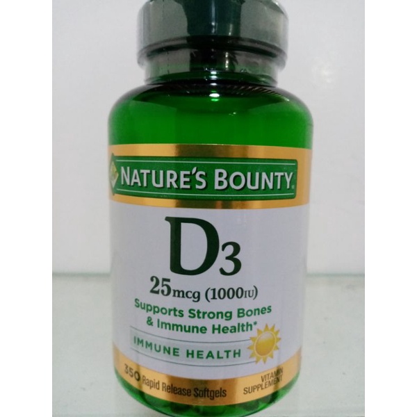 Nature's bounty vitamin D3 1000 iu 350 softgels Shopee Philippines