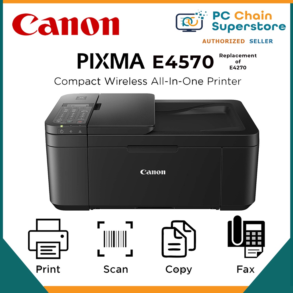 Canon PIXMA E4570 Multi Function Printer ( WIFI / Print / Scan