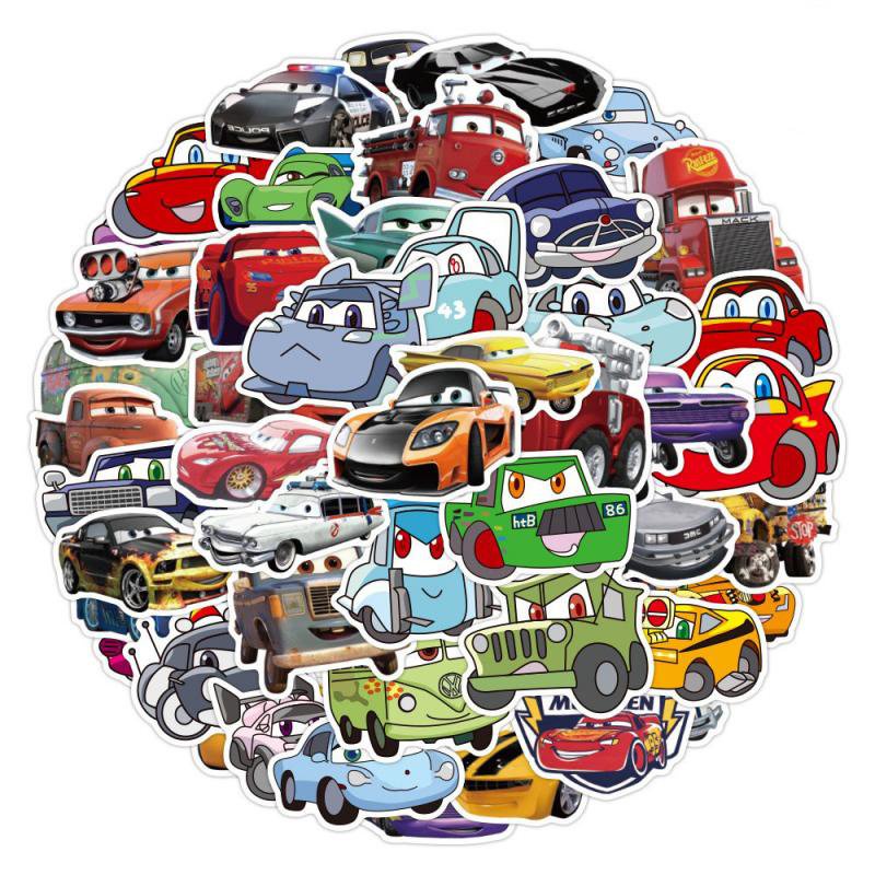 10/30/50Pcs Disney Pixar Racing Lightning McQueen Cartoon Stickers For ...