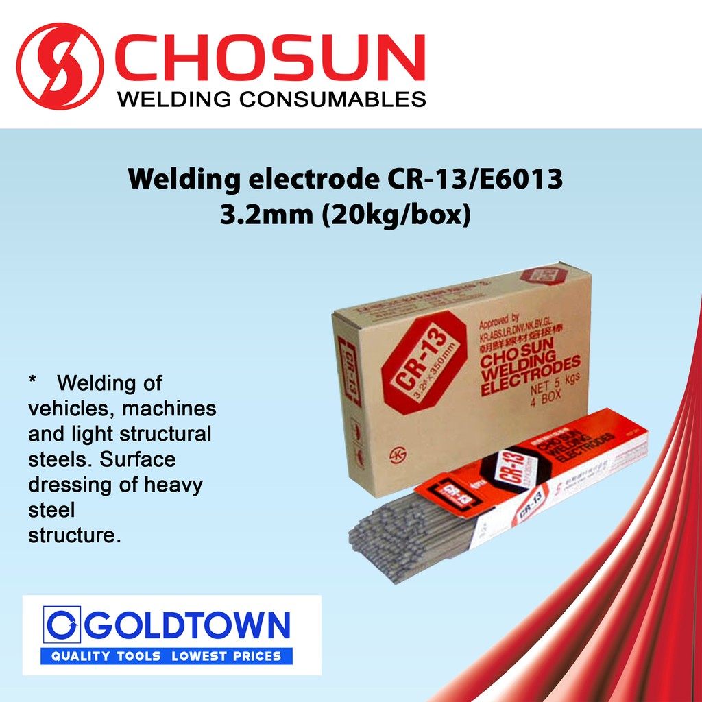 CHOSUN Welding electrode CR13/E6013 3.2mm (20kg/box) Shopee Philippines
