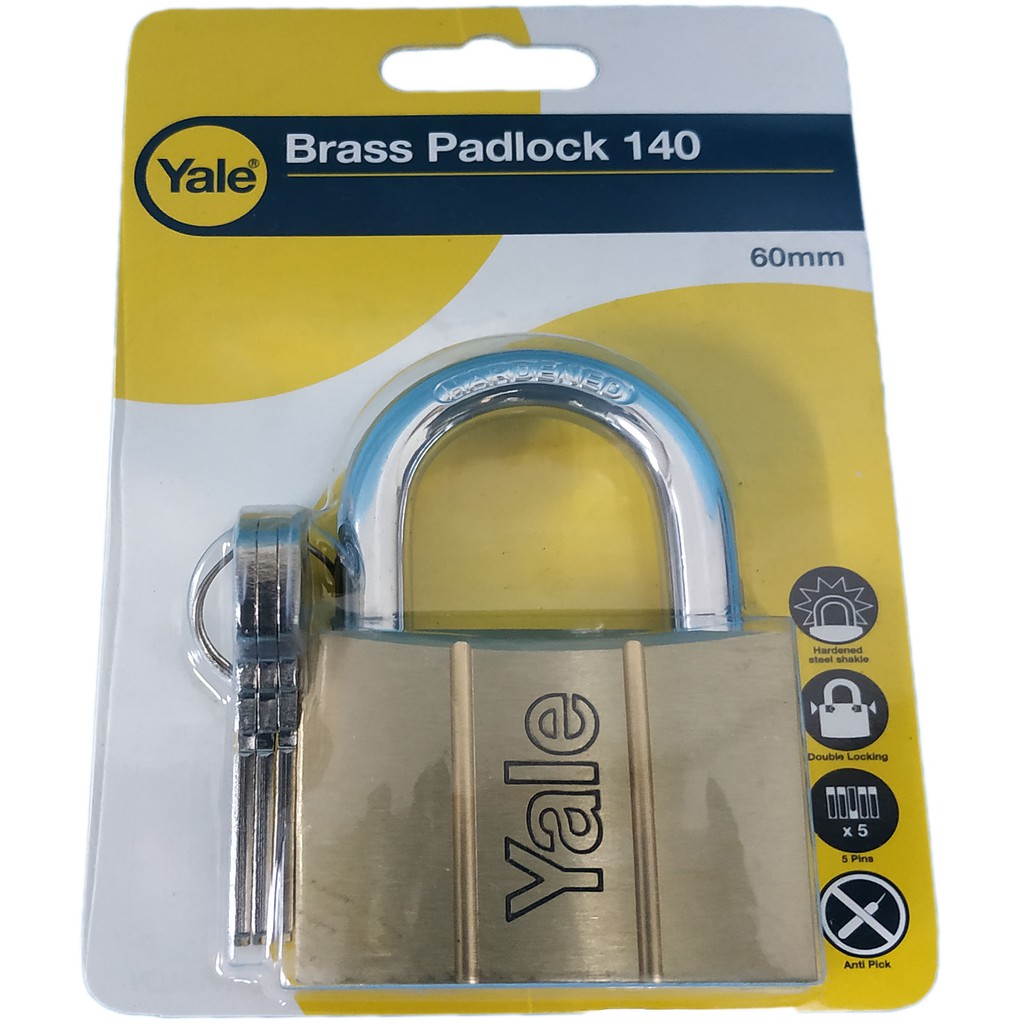 Original Yale padlock 60mm solid brass | Shopee Philippines