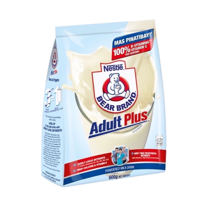 BEAR BRAND Adult Plus Milk Powder 600g | Shopee Philippines