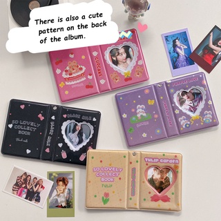 INS 3 inch Mini Photo Album Cute Love Heart Storage Photocard Book Polaroid Collect Book
