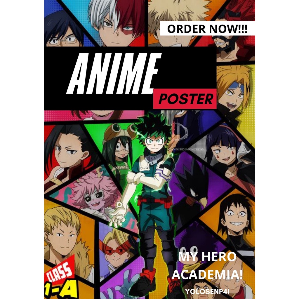 My Hero Academia Anime Poster 2pcs Minimum Per Order Shopee Philippines