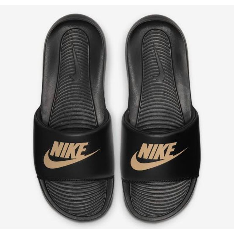 Nike Victori One Slide Black/Gold | Shopee Philippines