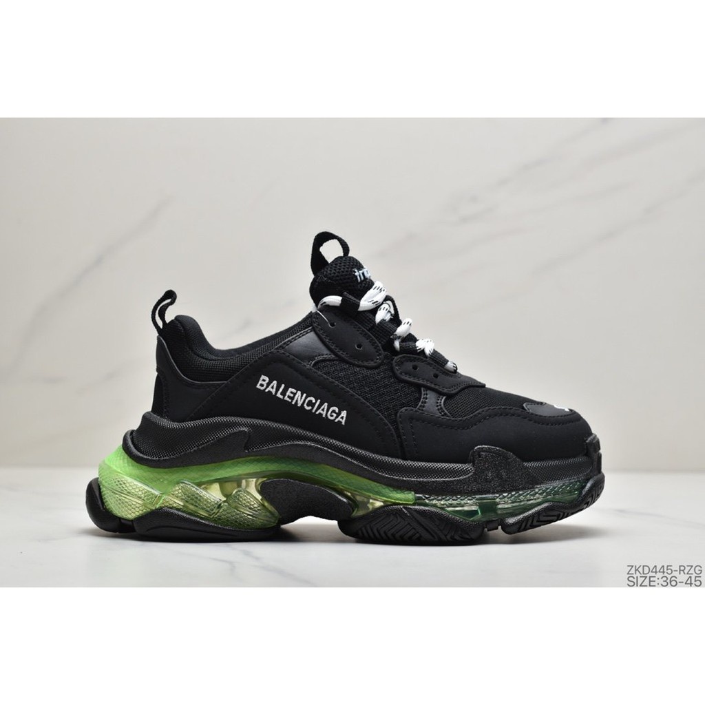 Balenciaga Triple S black green Crystal bottom Sports Shoes Men's and  women's shoes | Shopee Philippines