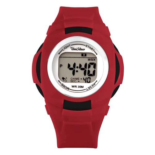 UniSilver TIME Champster Kid's RED Digital Rubber Watch KW2204-2010 ...