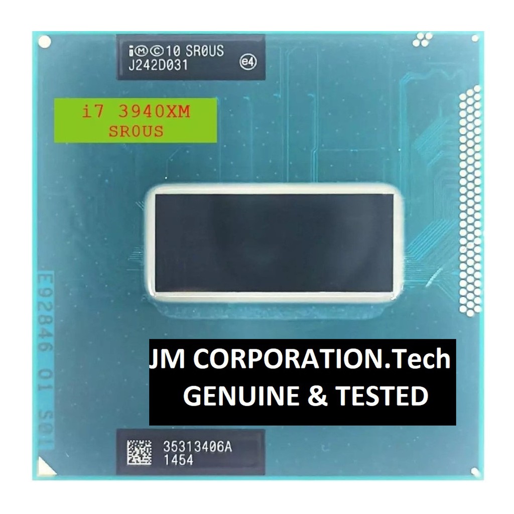 INTEL Core i7-3940XM MOBILE EXTREME EDITION SR0US 3.00GHz QUAD CORE 8 ...