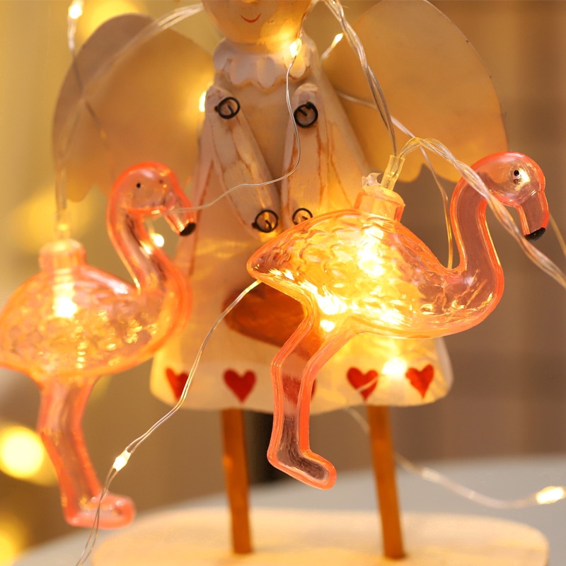 Wedding Fairy Bright Battery Powered LED String Flamingo Light Romantic Bulb