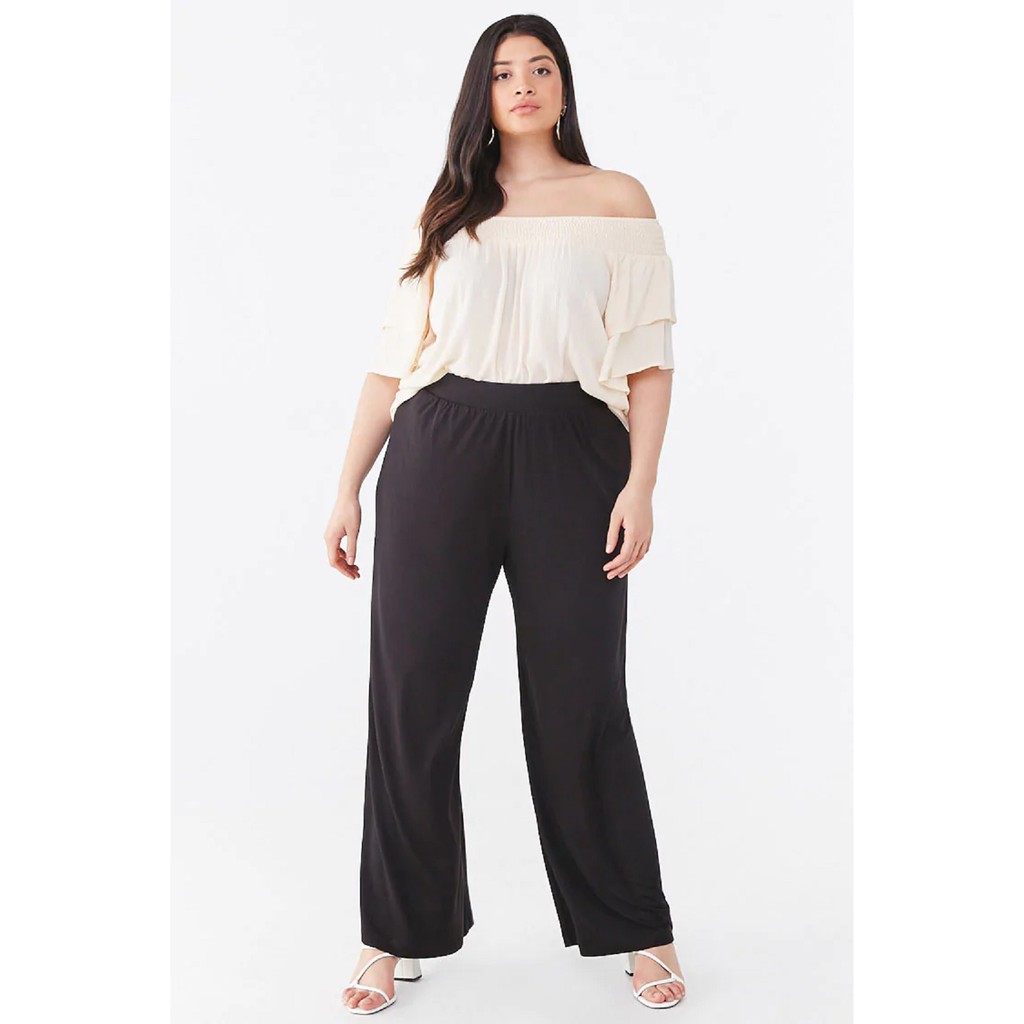 cheap plus size wide leg pants