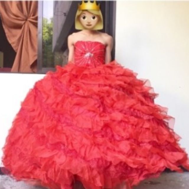 gown for debut red