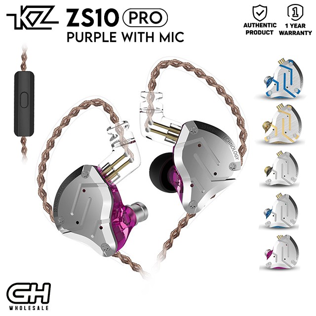 Kz Zs10 Pro In Ear Hybrid Earphone Hifi Running Sport Earphones