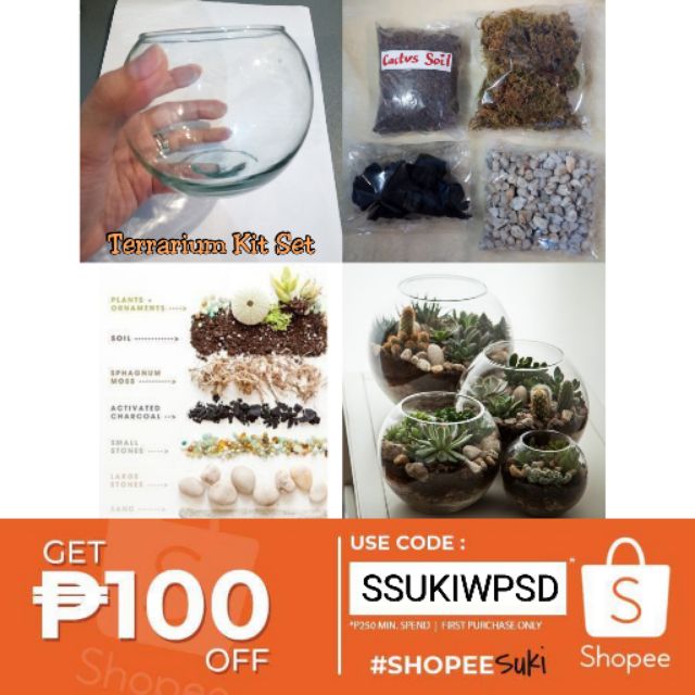 Terrarium Kit Set Terrarium Bowl Shopee Philippines