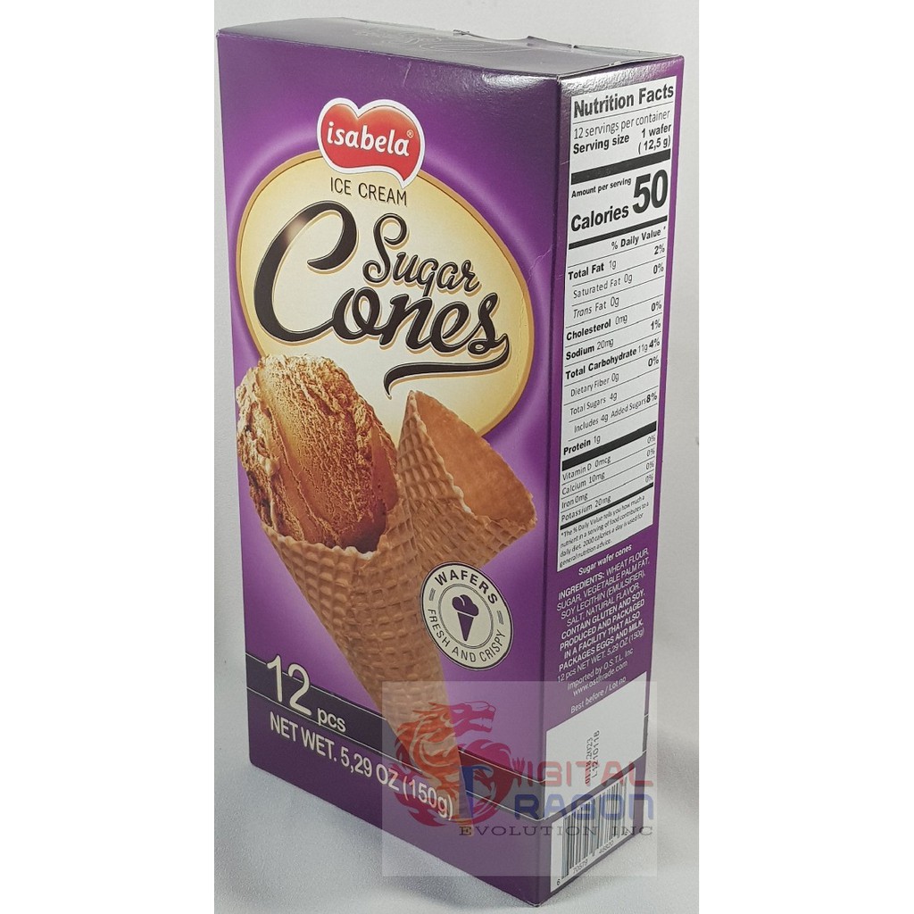 ISABELA ICE CREAM SUGAR CONES 12PCS 150g 670579468206 Shopee Philippines