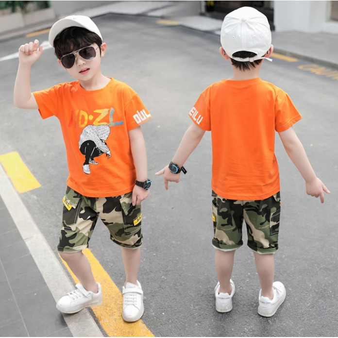 orange camo pants kids
