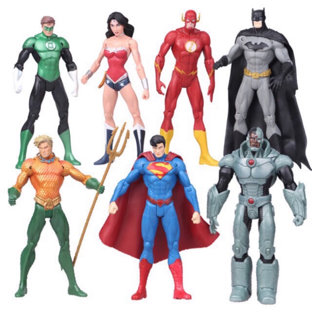 Justice League Marvel DC Set Of 7,Green lantern,Wonder woman,Flash,Aqua  man,Superman,Batman | Shopee Philippines
