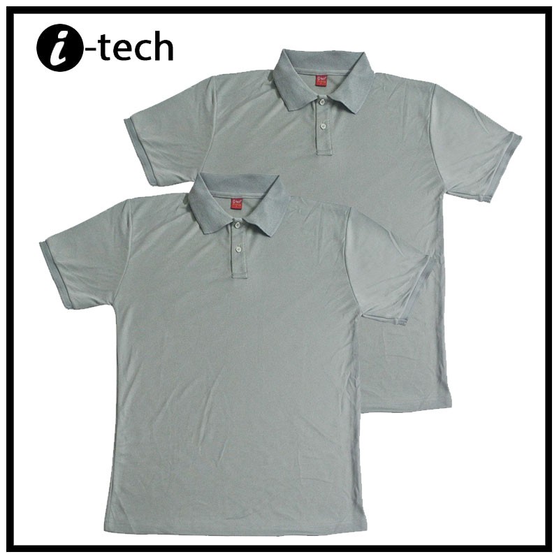 gray dri fit polo