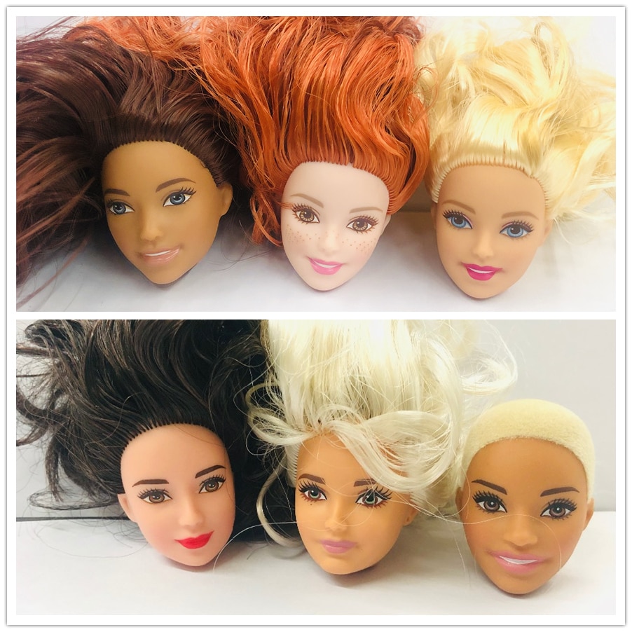 New Fashion Doll Head with Foreign girls Black hair white hair flat hair  DIY Accessories For big Bi | Shopee Philippines