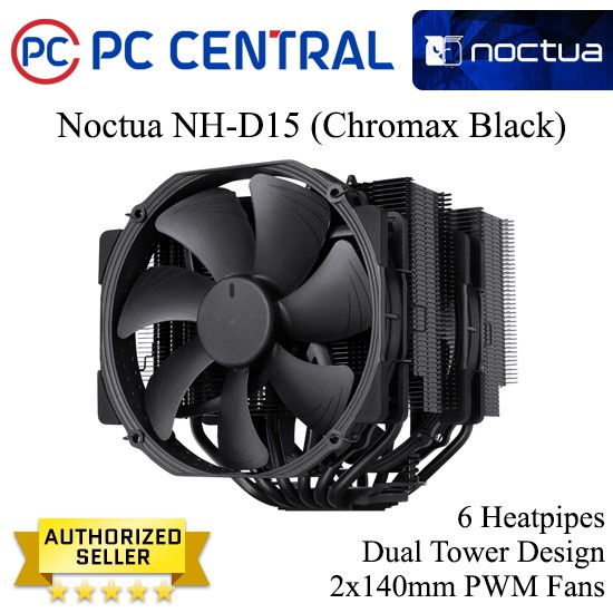 Noctua NH-D15 chromax.black， ツインタワー CPUクーラー (140mm