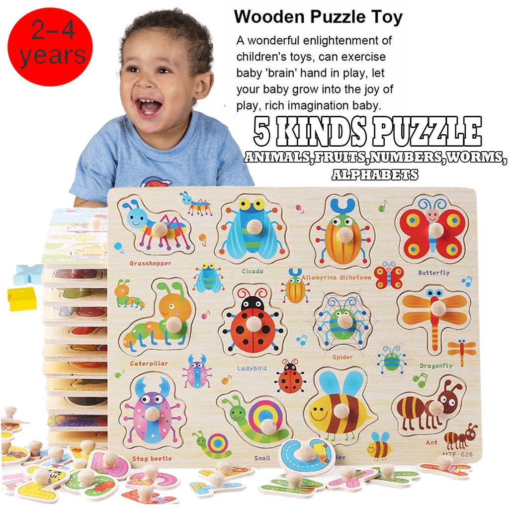 wooden puzzles for kids