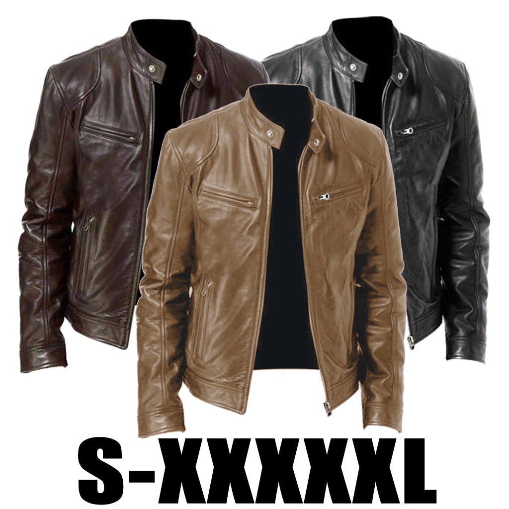 casual leather jacket