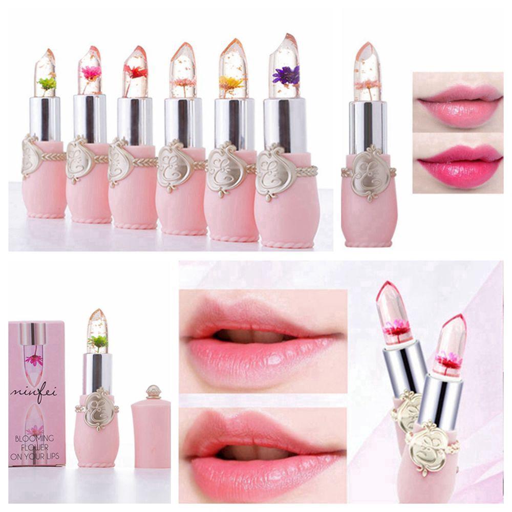 6x flower Lipstick ColorJelly Transparent Magic Changing Lip | Shopee ...