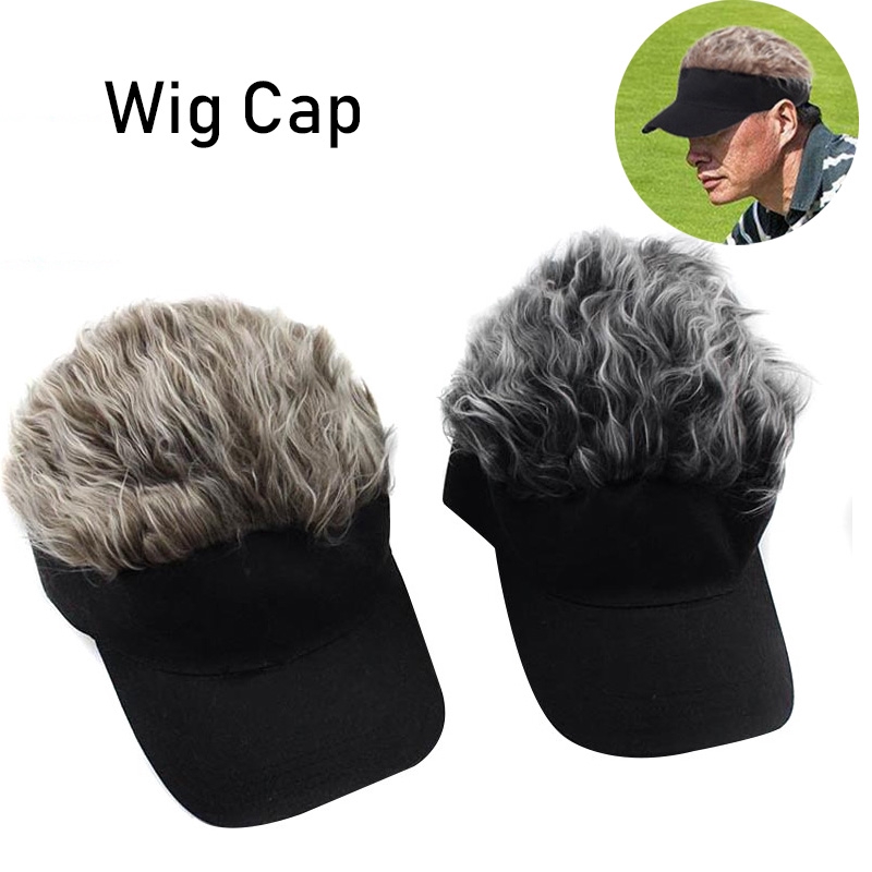 golf cap with hair