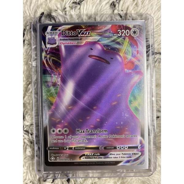 Pokemon Shining Fates Ditto Vmax 51 72 Ultra Rare Shopee Philippines