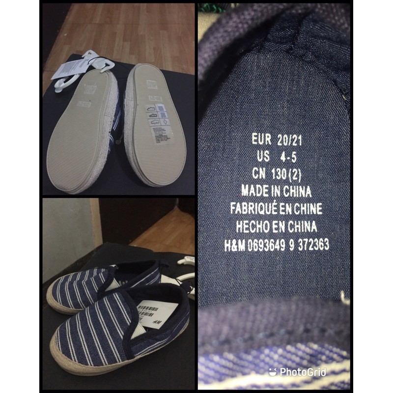 size shoes h&m