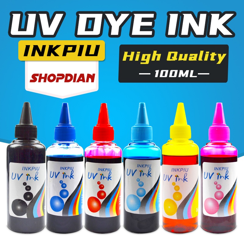 Inkpiu Uv Dye Ink 100ml 6 Color Shopee Philippines 7484