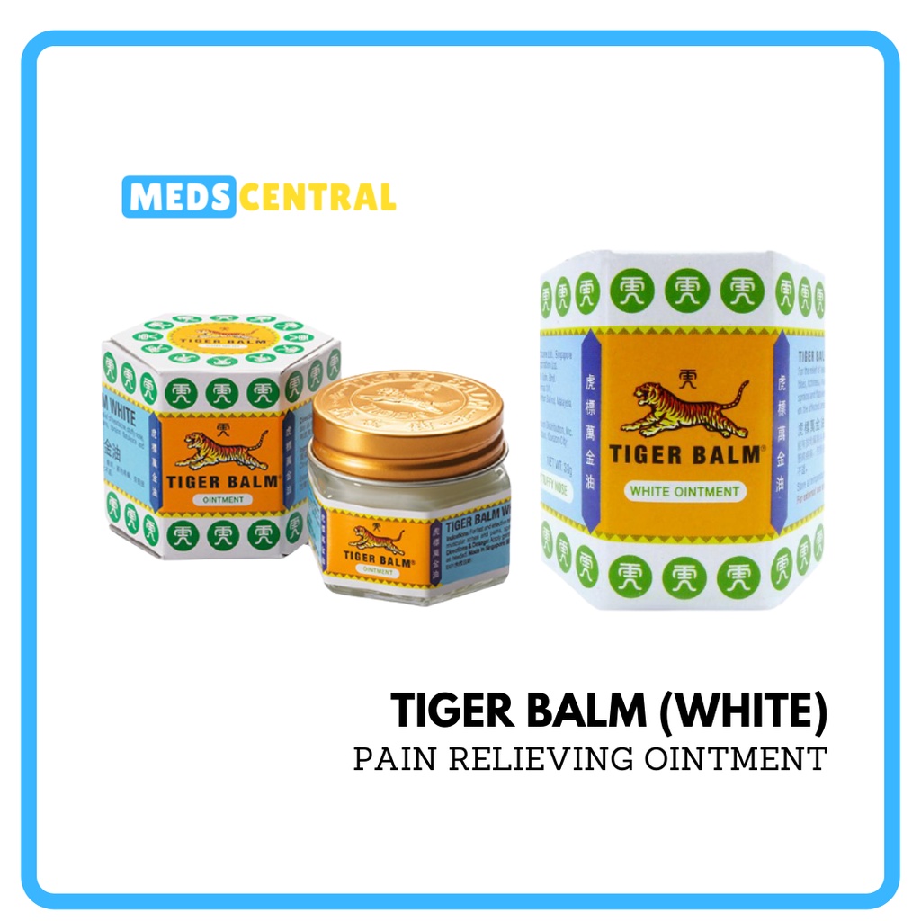 TIGER BALM WHITE PAIN RELIEVING OINTMENT 19g / 30g ~ MEDSCENTRAL