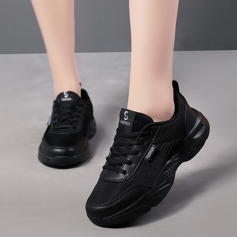 girls black running shoes