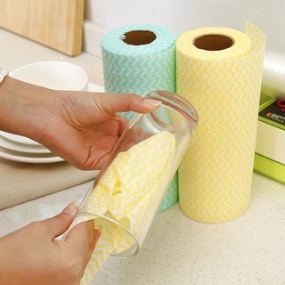 Tearable roll-shaped non-woven dish towel washable disposable rag scouring pad-Z524 #8