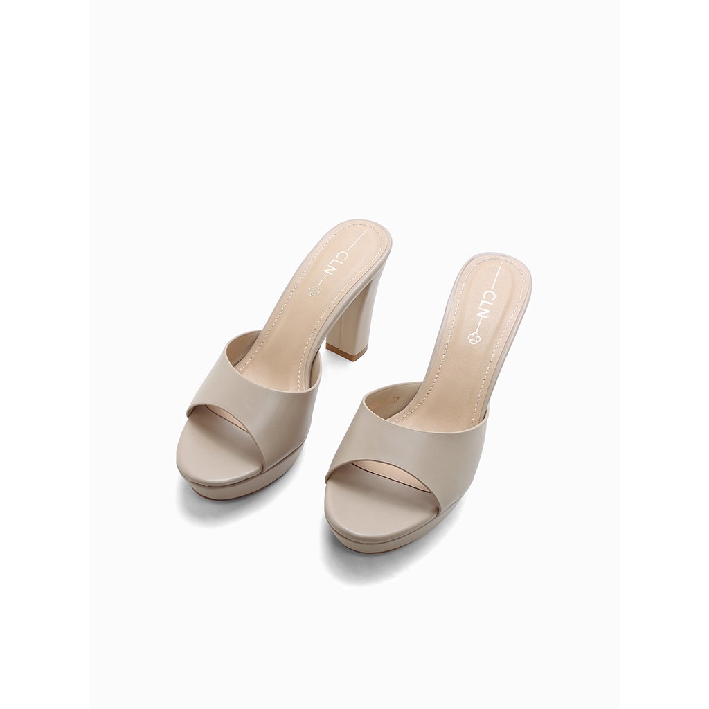 high heel slide sandals