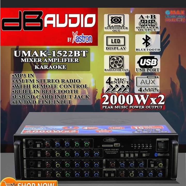 db Audio UMAK1522BT mixer Amplifier karaoke Shopee Philippines