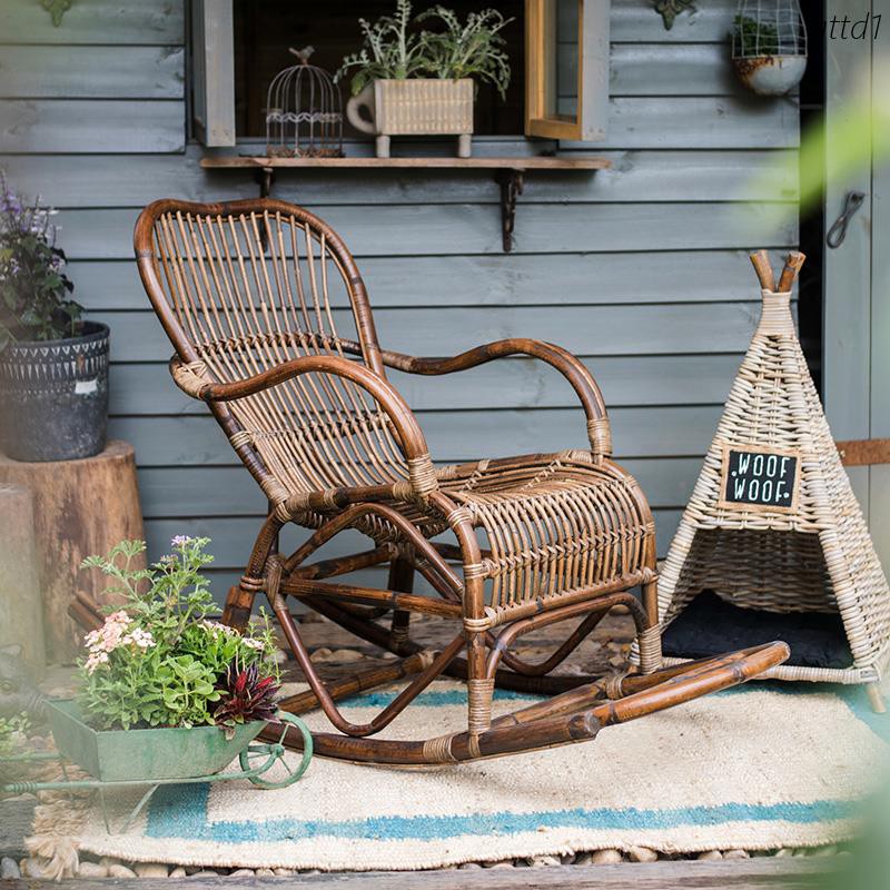 Antique Rattan Chair Recliner Natural Agate Vine Retro Art Patio Furniture Shopee Philippines