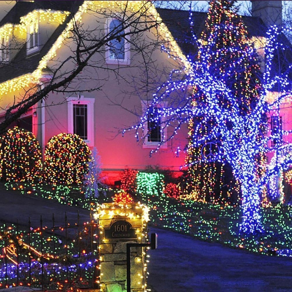 Solar Fairy String Christmas Lights 22m 200led Outdoor Decor