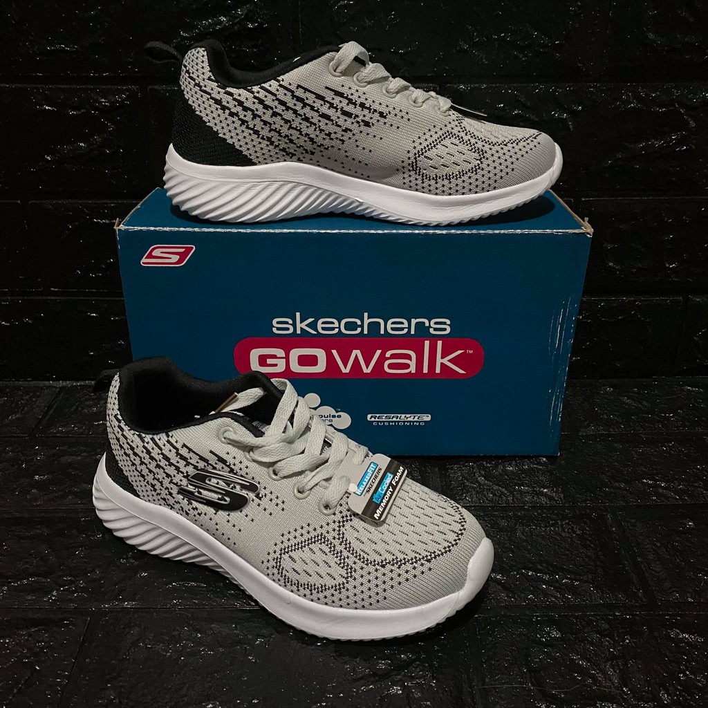 gray skechers memory foam