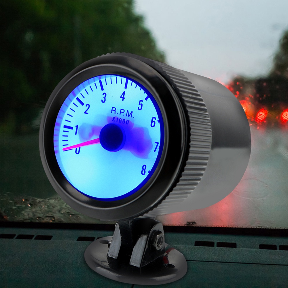 Car Tachometer 12V Digital Display Tach Gauge Meter Blue LED Shopee