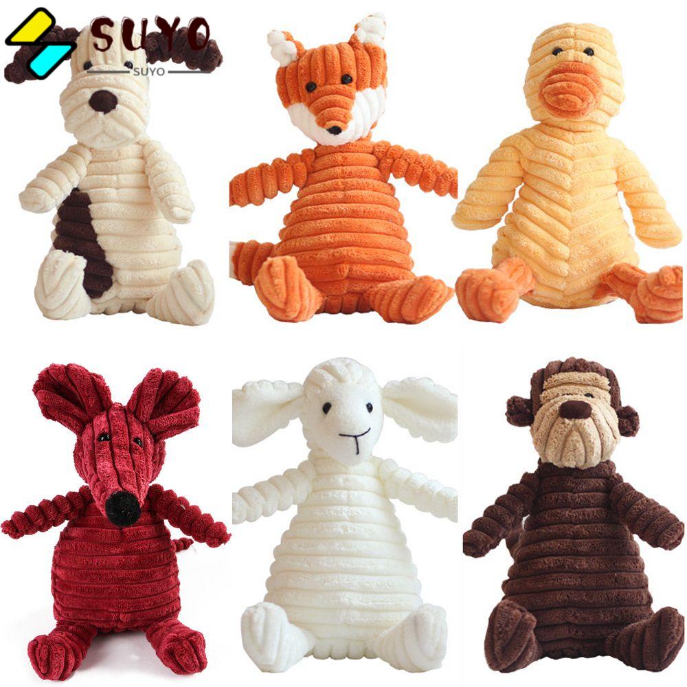 SUYOU Interactive Sounding Plush Toy Soft Bite Resistant Dog Chew Toys Pet  Supplies Corduroy Monkey Sheep Vocalization Funny Sound Squeaker/Multicolor  | Shopee Philippines