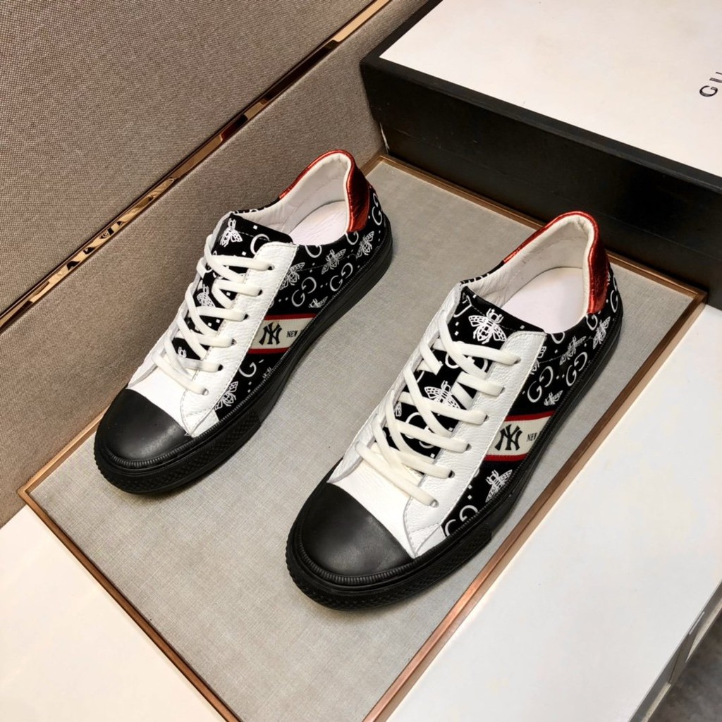 Original Gucci Black and White Sneaker Shoes For Men | Shopee Philippines