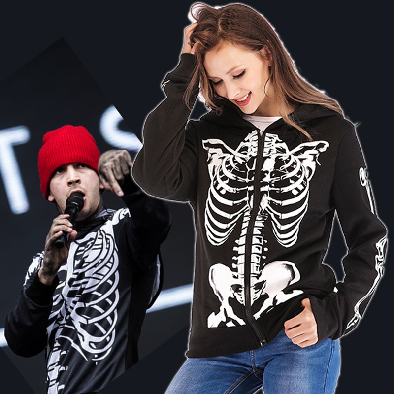 twenty one pilots skeleton hoodie