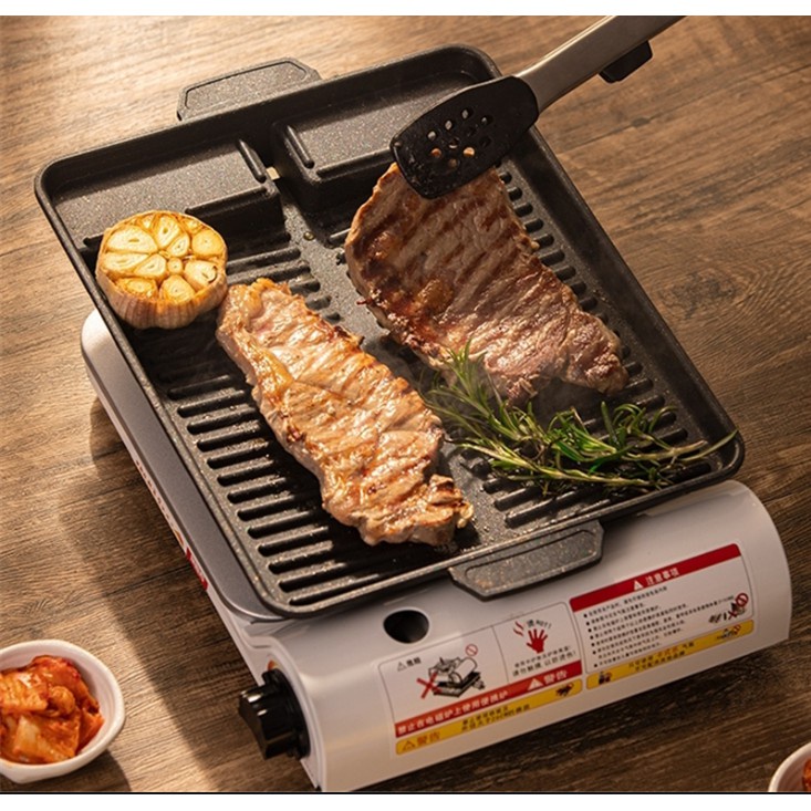 Cingo Rectangular Grill Pan / Samgyeopsal Griller / Griller Pan / BBQ