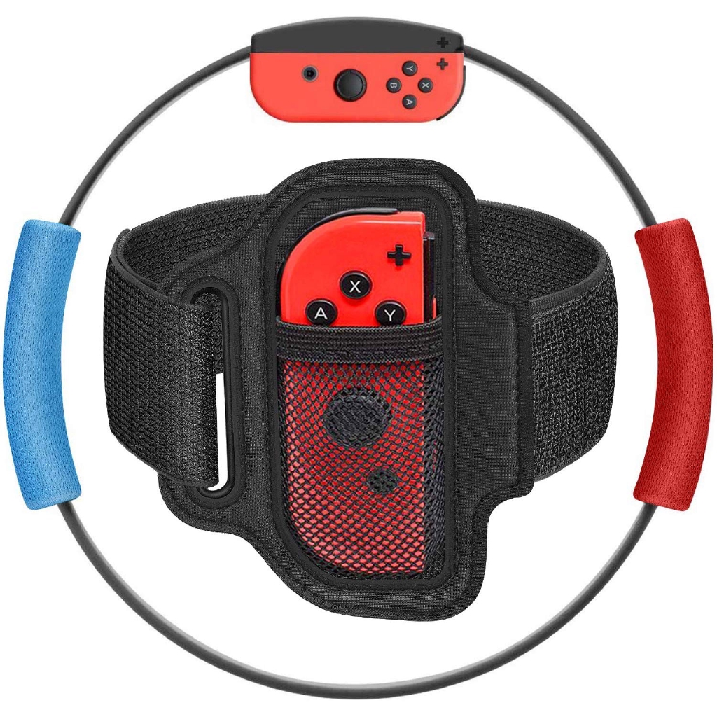 Adventure Game Ring Con Grips Fitness Game Lightweight and Comfortable Ring-Con Grips Adjustable Elastic Leg Strap MEISI Switch Fitness Ring