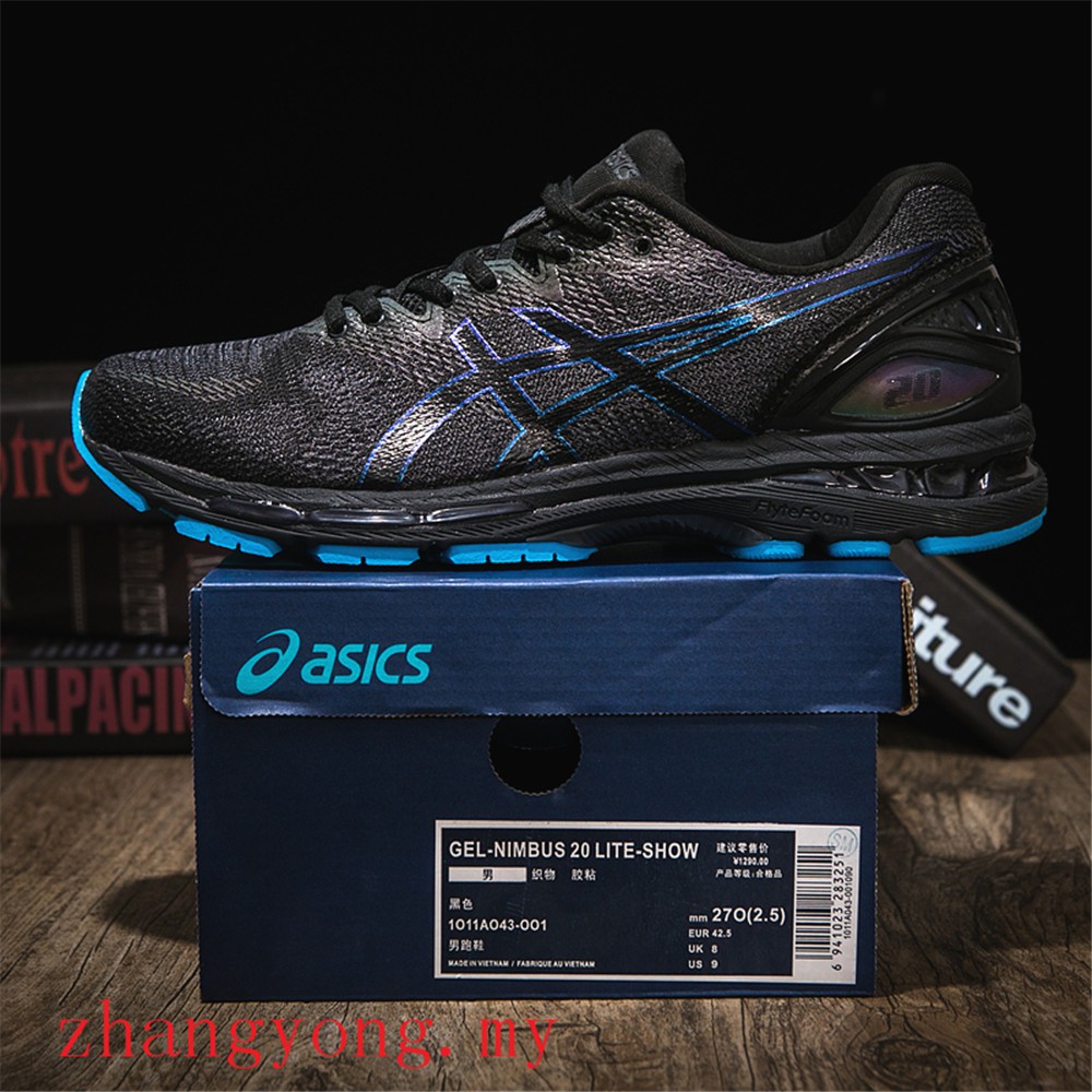 asics gel nimbus 20 lite show mens running shoes