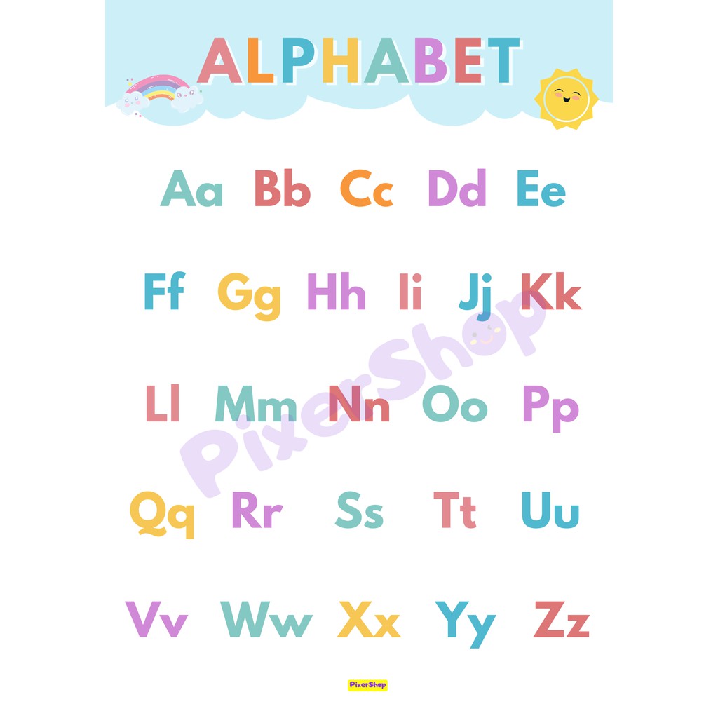 LAMINATED PLAIN ALPHABET CHART A4 size | Shopee Philippines