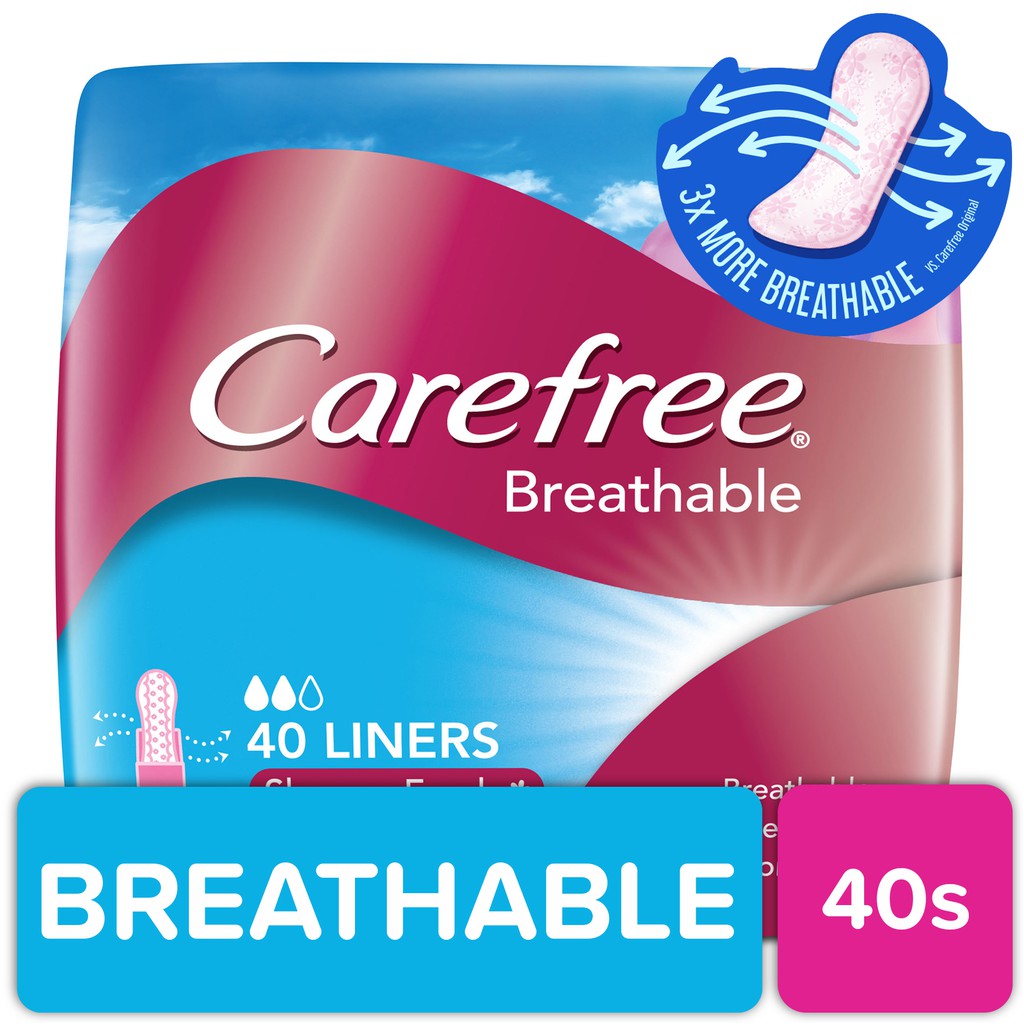 Carefree Breathable Panty Liners 40s Shopee Philippines