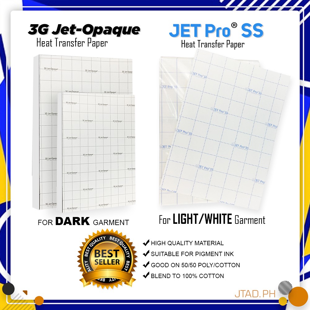 (10 sheets) US 3G Dark Transfer Paper & US Light Jet Pro Transfer Paper